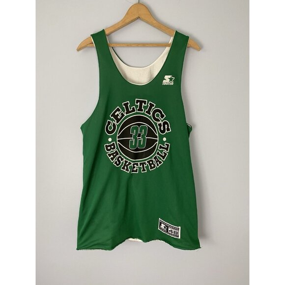 STARTER Other - Vtg Larry Bird Boston Celtics Starter Size 48 NBA Training Reversible Jersey